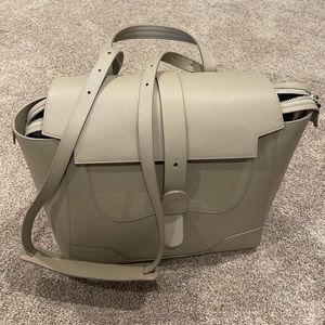 Senreve Maestra Bag in Pebbled Sand/Silver